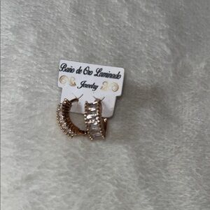 Elegant Gold and Silver Hoop Earrings